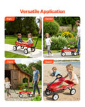 Pull-Along Wagon 101cm Red Kids Toddler 80kg All-Terrain