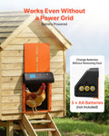Automatic Chicken Coop Door Battery Powered Timer Orange