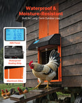 Automatic Chicken Coop Door Battery Powered Timer Orange