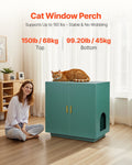 Cat Litter Box Enclosure 80cm Wooden Hidden Cabinet Double Door