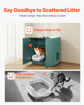 Cat Litter Box Enclosure 80cm Wooden Hidden Cabinet Double Door