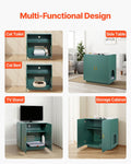 Cat Litter Box Enclosure 80cm Wooden Hidden Cabinet Double Door