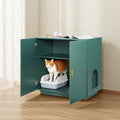 Cat Litter Box Enclosure 80cm Wooden Hidden Cabinet Double Door