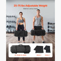 Workout Sandbag, Heavy Duty Workout Power Bags with Handles, 11-34 kg Adjustable Slam Bag for Fitness Strength Weight Training Cross-Training, Home Gym Exercise, Black (Unfilled)