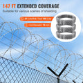 Razor Wire 147ft 3 Rolls Double Spiral Barbed Wire Fencing