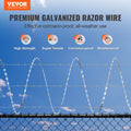 Razor Wire 98ft Galvanized Barbed Fencing 2 Rolls Garden