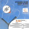 Razor Wire 98ft Galvanized Barbed Fencing 2 Rolls Garden