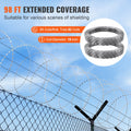 Razor Wire 98ft Galvanized Barbed Fencing 2 Rolls Garden