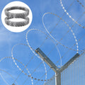 Razor Wire 98ft Galvanized Barbed Fencing 2 Rolls Garden