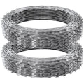 Razor Wire 2 Rolls 98ft Double Spiral Galvanized Barbed Fencing