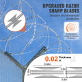 Razor Wire 2 Rolls 98ft Double Spiral Galvanized Barbed Fencing