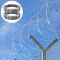 Razor Wire 2 Rolls 98ft Double Spiral Galvanized Barbed Fencing