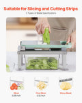 Vegetable Chopper Mandoline Slicer 9 Blades Cheese Grater Container