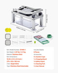 Vegetable Chopper Mandoline Slicer 9 Blades Cheese Grater Container