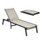 Outdoor Chaise Lounge Chair 181kg Foldable 5 Position Aluminum Pool