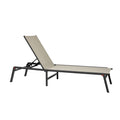 Outdoor Chaise Lounge Chair 181kg Foldable 5 Position Aluminum Pool
