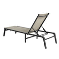 Outdoor Chaise Lounge Chair 181kg Foldable 5 Position Aluminum Pool
