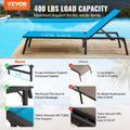Chaise Lounge Chair Outdoor 5-Position Adjustable 2PC Set