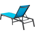 Chaise Lounge Chair Outdoor 5-Position Adjustable 2PC Set