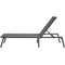 Aluminum Chaise Lounge 5-Position Adjustable Folding Pool Chair Dark Grey