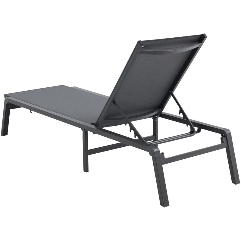 Chaise Lounge Chair Outdoor Patio Lounge Chair Adjustable 5-Position 2 pcs