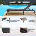Chaise Lounge Chair Outdoor Patio Lounge Chair Adjustable 5-Position 2 pcs