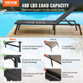 VEVOR Outdoor Chaise Lounge Chair 5-Position Adjustable 2 Pack