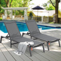 VEVOR Outdoor Chaise Lounge Chair 5-Position Adjustable 2 Pack