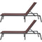 Outdoor Chaise Lounge Chair 5-Position Adjustable 2pc Set