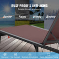 Outdoor Chaise Lounge Chair 5-Position Adjustable 2pc Set