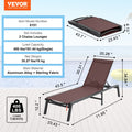Outdoor Chaise Lounge Chair 5-Position Adjustable 2pc Set