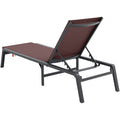 Outdoor Chaise Lounge Chair 5-Position Adjustable Patio