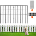 Garden Fence, No Dig Fence 44(H)x33(L)cm Animal Barrier Fence, Underground Decorative Garden Fencing with 3.81 cm Spike Spacing, Metal Dog Fence for the Yard and Outdoor Patio, 28 Pack