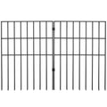 Garden Fence, No Dig Fence 44(H)x33(L)cm Animal Barrier Fence, Underground Decorative Garden Fencing with 3.81 cm Spike Spacing, Metal Dog Fence for the Yard and Outdoor Patio, 28 Pack