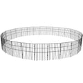 Garden Fence, No Dig Fence 44(H)x33(L)cm Animal Barrier Fence, Underground Decorative Garden Fencing with 3.81 cm Spike Spacing, Metal Dog Fence for the Yard and Outdoor Patio, 28 Pack