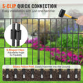 No Dig Garden Fence 44cm x 33cm Animal Barrier 28 Pack Metal