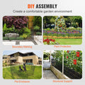 No Dig Garden Fence 44cm x 33cm Animal Barrier 28 Pack Metal