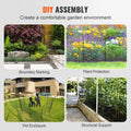 Garden Fence, No Dig Fence 61 x 33 cm Animal Barrier Fence, Underground Decorative Garden Fencing with 5.08 cm Spike Spacing, Metal Dog Fence for the Yard and Outdoor Patio, 10 Pack
