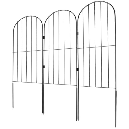 Garden Fence No Dig 61x33cm Metal Dog Barrier 10 Pack
