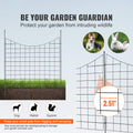 Garden Fence, 75×93 cm Animal Barrier Fence, Underground Decorative Garden Fencing with 6.38 cm Spike Spacing, Metal Dog Fence for the Yard and Outdoor Patio, 5 Pack
