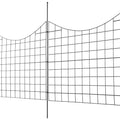 Garden Fence, 75×93 cm Animal Barrier Fence, Underground Decorative Garden Fencing with 6.38 cm Spike Spacing, Metal Dog Fence for the Yard and Outdoor Patio, 5 Pack
