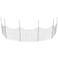 Garden Fence, 75×93 cm Animal Barrier Fence, Underground Decorative Garden Fencing with 6.38 cm Spike Spacing, Metal Dog Fence for the Yard and Outdoor Patio, 5 Pack
