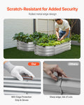 Galvanized Raised Garden Bed 4x2x1ft Metal Planter Box Silver