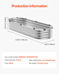 Galvanized Raised Garden Bed 4x2x1ft Metal Planter Box Silver