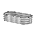 Galvanized Raised Garden Bed 4x2x1ft Metal Planter Box Silver