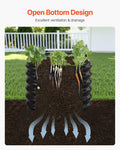 Metal Raised Garden Bed 2.4x0.6x0.6m Oval Galvanized Dark Gray