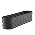 Metal Raised Garden Bed 8x2x2ft Galvanized Planter Box Dark Gray