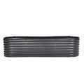 Metal Raised Garden Bed 8x2x2ft Galvanized Planter Box Dark Gray