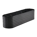 Metal Raised Garden Bed 8x2x2ft Galvanized Planter Box Dark Gray