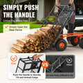 Garden Dump Cart Metal 399kg Capacity 2-in-1 Handle Wheelbarrow